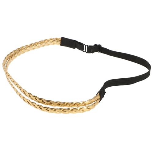 HONITANO Verstellbares Elastisches Geflochtenes Haarband für Damen Dünnes Atmungsaktives Stirnband mit Zopfmuster Leichtes Kopfaccessoire für Alltag Sport und Freizeit von HONITANO