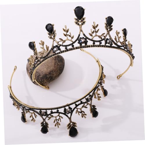 HONITANO Vintage Brautkrone aus Schwarzem Barock mit Goldenen Akzenten Funkelnder Strass Haarschmuck für Hochzeit Geburtstag Fotoshooting und Festliche Anlässe Damen Tiara HONITANO Vintage Brautkrone aus Schwarzem Barock mit Goldenen Akzenten Funkelnder Strass Haarschmuck für Hochzeit Geburtstag Fotoshooting und Festliche Anlässe Damen Tiara von HONITANO