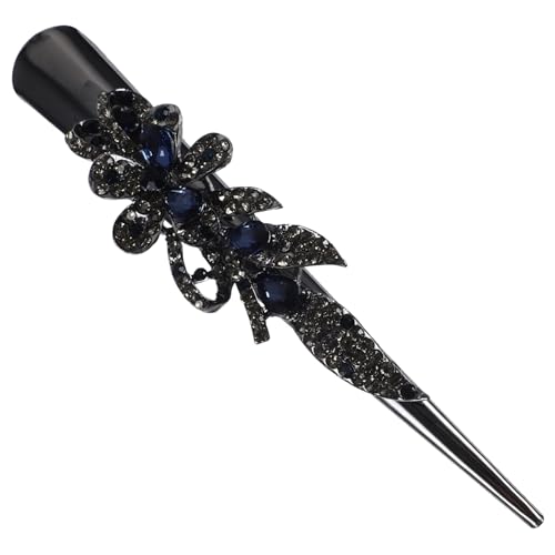 HONITANO Vintage Großer Metall Haarclip mit Strasssteinen Dekorativer Haarschmuck für Frauen und Mädchen Stabiler und Schonender Haarhalter Geeignet für Hochzeit Party und Alltag von HONITANO