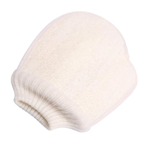 HONITANO badetuch handschuhe Peeling-Handschuhe Badehandschuh Rückenscheuerhandschuh Körperwäscher Weiß von HONITANO