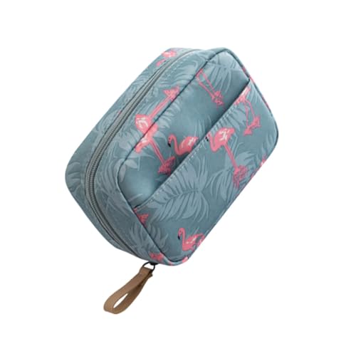 HONITANO wasserdichte Flamingo Kosmetiktasche Große Mini Schminktasche mit Reißverschluss Leicht Tragbare Makeup Bag für Damen Reise und Zuhause mit Griff von HONITANO