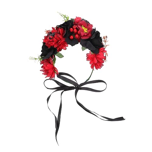 HONMEET 1stück Halloween Kranz Kopfaccessoire Aus Kunstblumen Verstellbares Haarband Für Partys Cosplay Dekoration Festlichkeiten Und Fotoshootings von HONMEET