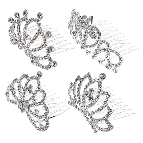 HONMEET 4stücke Mädchen Tiara Mit Kamm Party Favors Kopfbedeckung Dekoration Für Fotoaccessoires Geburtstagsfeier Gastgeschenke Hochzeit Tischdeko von HONMEET