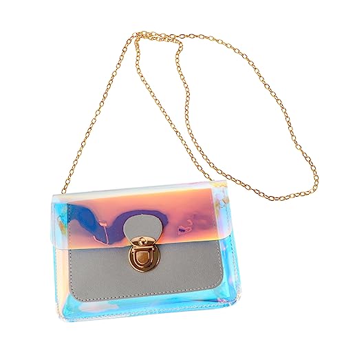 HONMEET Elegante Schnalle Verschluss Tasche Frau PVC Schulter Tasche Kompakte Kosmetik von HONMEET