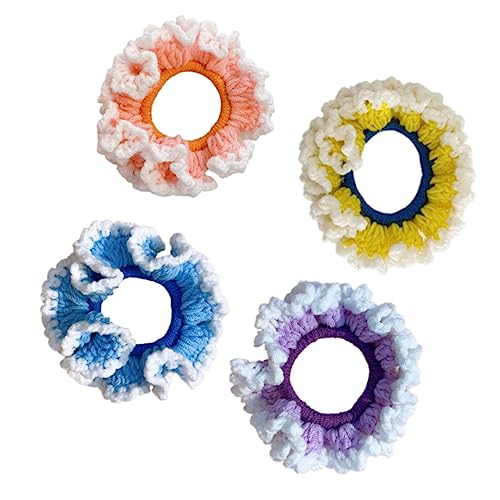 HONMEET Haarring Haarschmuck Wolle Handgewebte Haargummis Als Blumenaccessoires Für Haar Styling Geschenkidee Für Weihnachten Und Andere Anlässe von HONMEET
