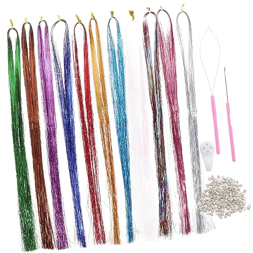 HONMEET Lametta-haarverlängerungs-set 120 Cm 18 Farben Haar-lametta Für Mädchen Und Frauen Haar-accessoire-set Mit Silikonschnallen HONMEET Lametta-haarverlängerungs-set 120 Cm 18 Farben Haar-lametta Für Mädchen Und Frauen Haar-accessoire-set Mit Silikonschnallen von HONMEET
