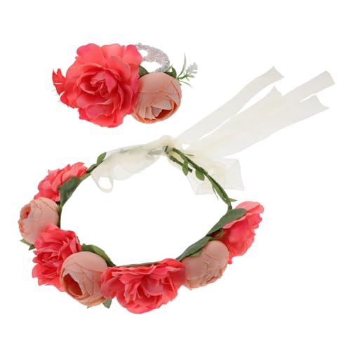 HONMEET 1 Satz Blumenkrone Stirnband Blumenkopfschmuck Für Damen Corsage-blume Für Brautjungfern Hochzeit Accessoires Party Dekoration von HONMEET