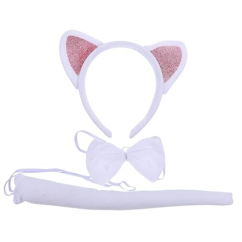 HONMEET 1satz Katzenohren Haarband Mit Und Schleife Niedliche Tierkostüm Accessoires Für Cosplay Halloween Karneval Und Themenpartys Weich Und Leicht Kostümzubehör Für Damen von HONMEET