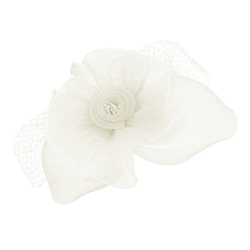 HONMEET Party-kopfbedeckung Eleganter -kopfschmuck Haarspange in Blumenform Mesh-kopfbedeckung Zarter Party-kopfschmuck von HONMEET