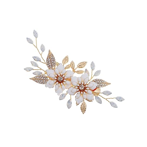 HONMEET 1stück Braut Haarspange Headdress Mit Funkelnden Ziersteinen Goldene Hochzeitsfrisur Für Unvergessliche Momente Bei Hochzeiten Und Festen Handgefertigtes Haaraccessoire Für von HONMEET