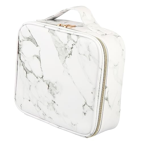 HONMEET 1stück Tragbare Makeup Tasche Mit Marbling Design Multifunktionale Toilettenartikel Aufbewahrungsbox Und Makeup Organizer Für Reisen Und Zuhause von HONMEET