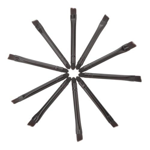 HONMEET 10 Stück Doppelseitiger Lidschattenpinsel Abgewinkelter Lidschattenpinsel Mischschwamm Zum Runden Verwischen Augenpinsel Für Lidschatten Damen von HONMEET