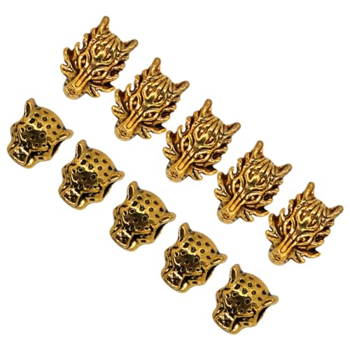 HONMEET 10 Stück Haarperlen Für Zöpfe Antike Muster Legierungsmaterial Haar-accessoires Für Männer Und Frauen Dekorativ Für Zöpfe Und Dreadlocks von HONMEET