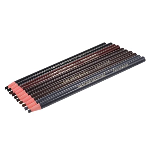 HONMEET 10 Stück Teiliges Wasserfestes Augenbrauenstift Weich Abziehbar Langanhaltend Natürliche Farbauswahl Schwarz für Präzise Linienführung Einfaches Zeichnen für Damen und von HONMEET