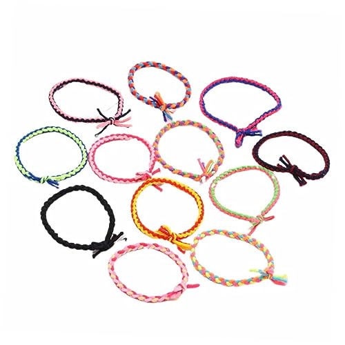 HONMEET 100stücke Haarring Haargummi Haarseil Gewebter Kopfschmuck Haarschmuck Für Frauen Und Mädchen Handgefertigt Gemischte Farben von HONMEET