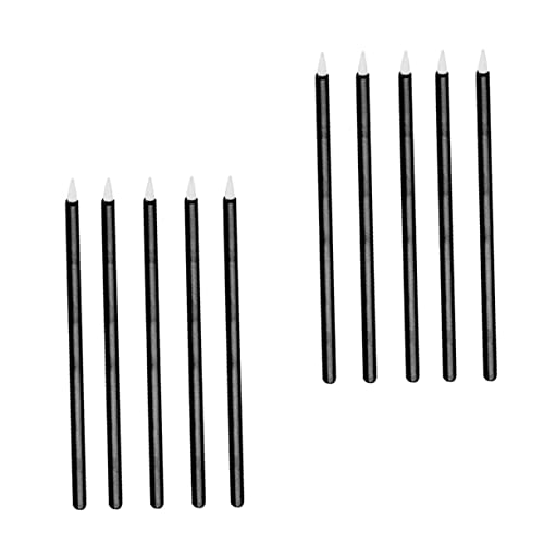 HONMEET 100stücke Einweg-eyeliner-pinselköpfe Faser-make-up-pinsel- Schwarzer Kunststoffgriff Für Flüssigen Eyeliner Und Lipliner von HONMEET