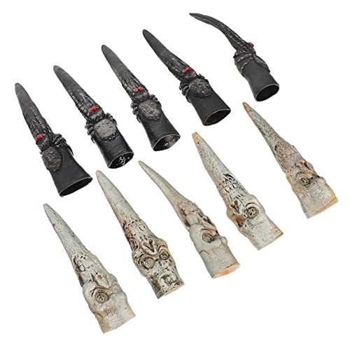 HONMEET 10stücke Teiliges Halloween Fingerabdeckungen Mit Grusel-skelett-design Requisiten Für Kostümparty Und Cosplay Für Unheimliche Halloween-stimmung von HONMEET