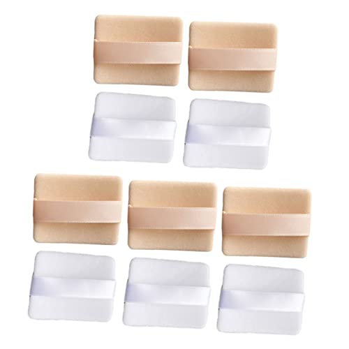 HONMEET 10stücke Puderquaste Aus Schwamm Für Make-up Gesichts Und Körper-puder Waschbare Kissen-quaste Für Mineral-puder Geeignet Als Beauty-tool Für Frauen von HONMEET
