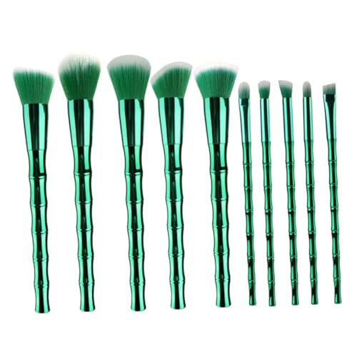 HONMEET 10stücke Teiliges Make-up Kosmetikpinsel Für Foundation Lidschatten Gesichtspuder Mit Weichen Pinselhaaren Und Bambusholzgriff von HONMEET