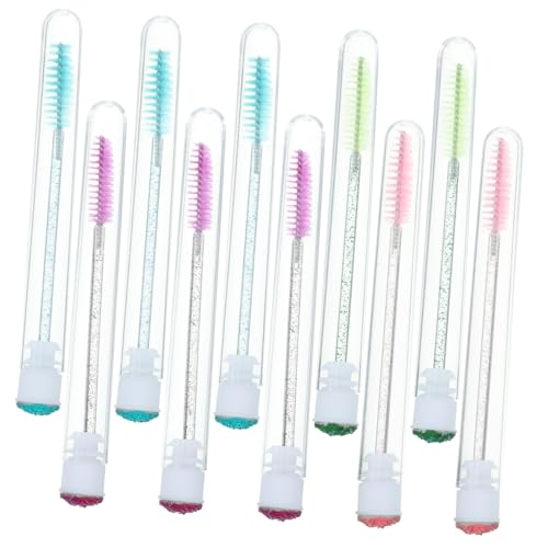 HONMEET 10stücke Wimpernbürste Mit Tube Als Mascara-tool Wimpernkamm Für Augenbrauenpflege Handlicher Zauberstab Für Wimpernverlängerung Und Einfaches Verstauen von HONMEET