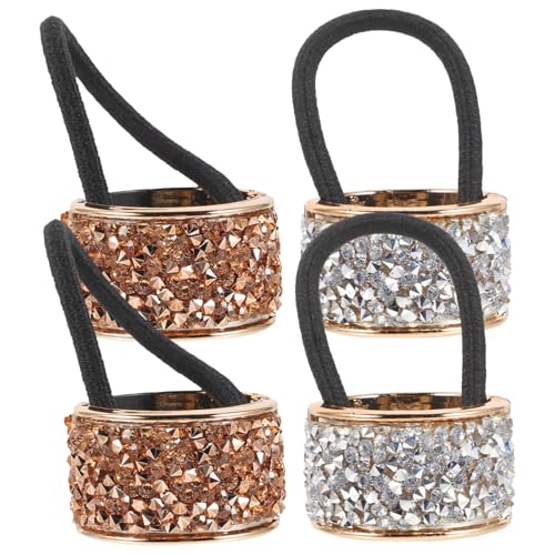 HONMEET 12 Stk Haarpflegezubehör Elastische Haarseile Einfaches Haarband Hoher Pferdeschwanzhalter Kreis Pferdeschwanz Halter Strass-haargummi Vintage-ringe Für Frauen Mode Haargummi von HONMEET