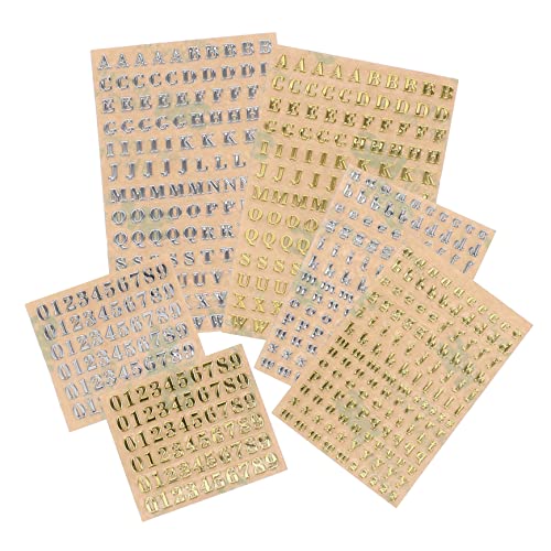 HONMEET 12stücke Mini Buchstaben Und Zahlen Aufkleber Alphabet Und Nummer Sticker Für Scrapbooking Nagelkunst Projekte Bunte Und Selbstklebende Etiketten Für Kreative Bastelarbeiten von HONMEET