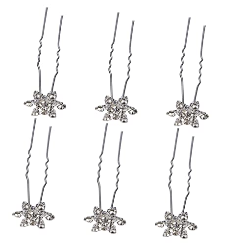 HONMEET 12stücke Haarnadel Im Schneeflocken-design Modischer Kopfschmuck Haarschmuck Stylische Kopfbedeckung Für Frauen Mädchen Hochzeit Party Weiß von HONMEET