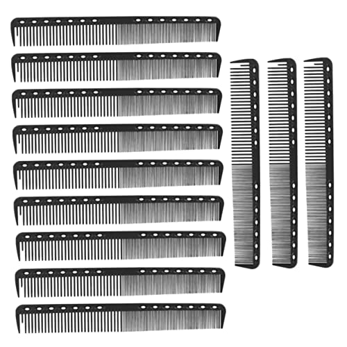 HONMEET 12stücke Kohlenstoffkamm Zum Haare Schneiden Haarschneidekamm Für Friseur Mit Kämme Für Männer Und Frauen Haarschnittzubehör Aus Robustem Material Leicht Und Praktisch von HONMEET