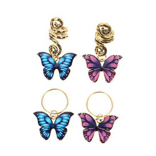 HONMEET 12 Stück Haarschmuck Schmetterlinge Haarringe Für Zöpfe Dreadlock-accessoires Leicht Zu Handhaben von HONMEET
