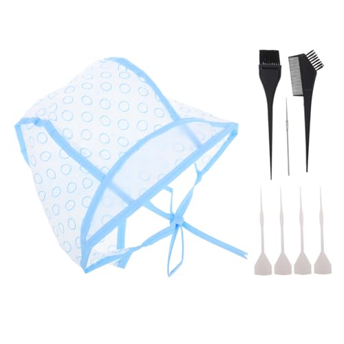 HONMEET 12stücke Teilige Haarfärbekappen Mit Löchern Verstellbar Highlighting-werkzeug Für Salon Und Zuhause Häkelnadel Für Einfache Anwendung von HONMEET