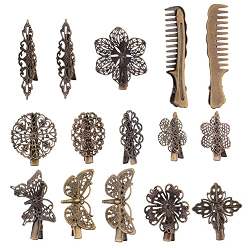 HONMEET 15stücke Vintage Haarclips Haarstecknadeln Haarspangen Einfache Haarnadeln Für Frauen Mädchen Langlebige Haarnadeln Mit Gutem Griff Und Gesundem Material von HONMEET