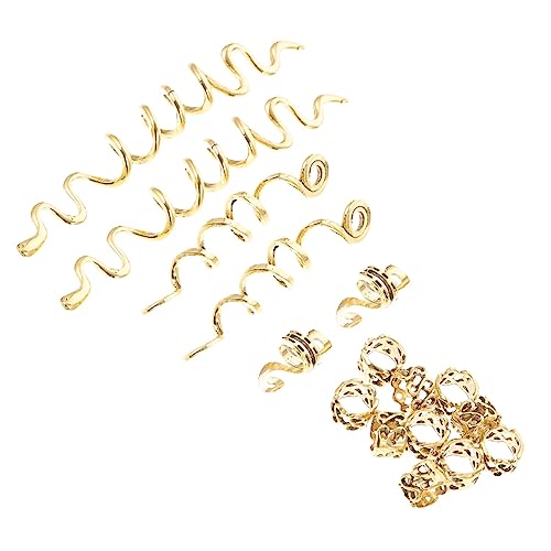 HONMEET 16stücke Spirale Dreadlock Ringe Metall Haar Clips Für Frauen Zöpfe Zubehör Viking Frisuren Schmuck von HONMEET