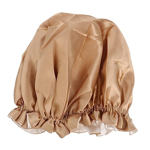HONMEET 1stück Doppellagige Satinhaube Für Frauen Große Runde Schlafmütze Khaki Für Nachtgebrauch Schützt Das Haar Und Sorgt Für Komfort Beim Schlafen von HONMEET