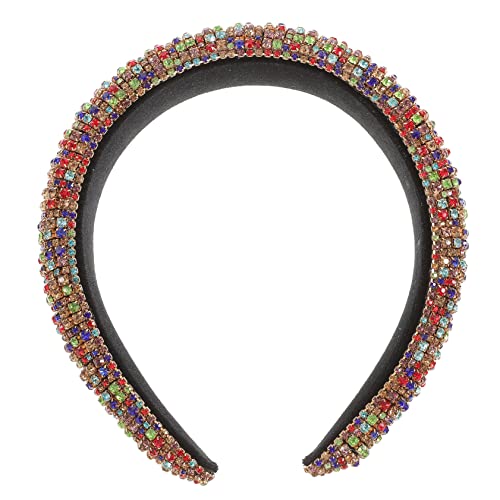 HONMEET Neuer Eleganter Breiter Haarschmuck Mit Strass Für Damen Und Mädchen Handgefertigter Farbenfroher Haarreifen Aus Weichem Flanell Für Festliche Anlässe Und Alltag von HONMEET
