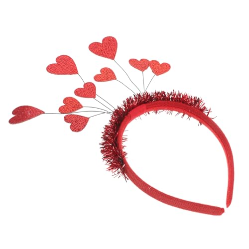 HONMEET 1stück Herzförmiger Haarreif Für Valentinstag Rote Party-haaraccessoires Mit Herzen Für Hochzeiten Und Feiern Fotorequisit Für Besondere Anlässe von HONMEET