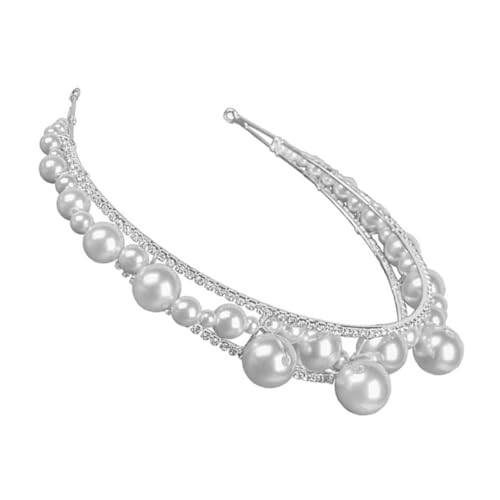 HONMEET Stirnband Aus Legierung Für Damen Haarschmuck Mit Perlen-einlage Schickes Kopfschmuck Für Hochzeit Und Party von HONMEET