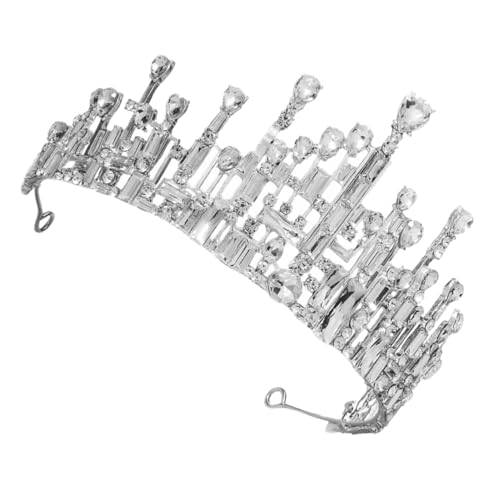 HONMEET Barocke Krone Hochzeit Schmuck Braut Haarschmuck Dekorative Kopfbedeckung Strass Kopfschmuck Elegante Krone von HONMEET