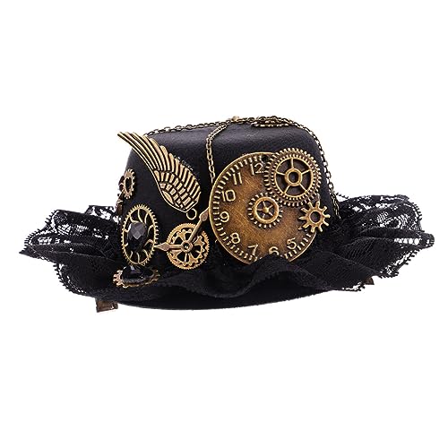 HONMEET Retro Steampunk Zahnrad Kleine Hut Haarspange Aus Kunststoff Performance Requisiten Accessoires Für Party Und Alltag von HONMEET