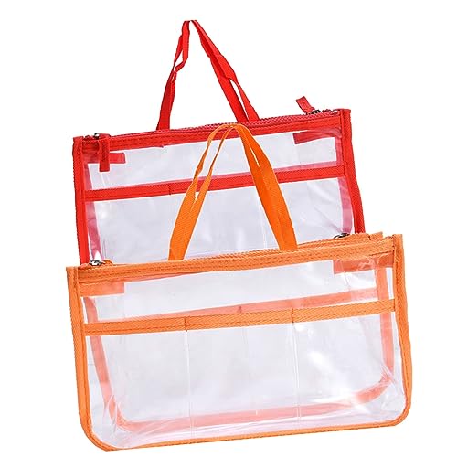 HONMEET wasserdichte Eva Aufbewahrungstasche Tragbar Für Reisen Kosmetiktasche Toilettenartikel Organizer Mit Reißverschluss Für Make-up Waschutensilien Orange von HONMEET