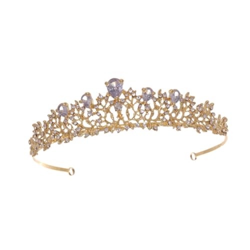 HONMEET Krone Kopfbedeckung Für Braut Hochzeit Strasskrone Als Haarband Tiara Exquisites Haarband-ornament Für Festzüge von HONMEET