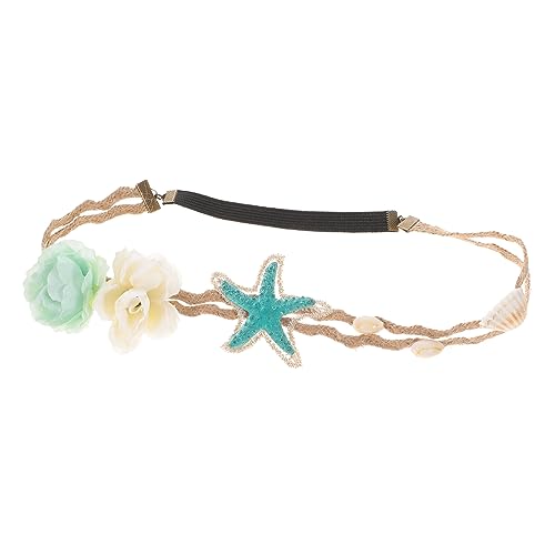 HONMEET Perlen Stirnband Seestern Haarband Dekorativ Perlen Kopfschmuck Haarband Stirnband von HONMEET