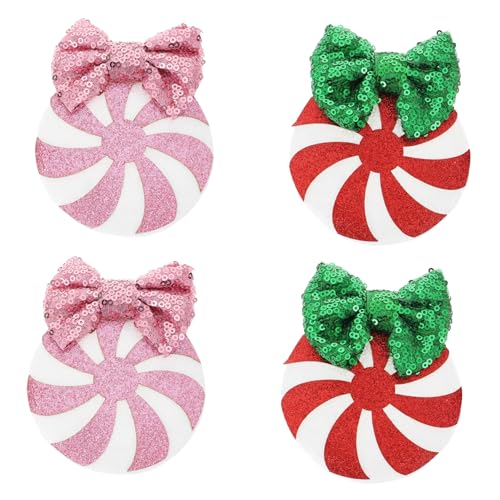 HONMEET 2paare Haarschleifen Clip Für Mädchen Bunte Mädchen-haarspangen Süße Candy-haaraccessoires Für Partys Und Alltag Und Packung von HONMEET