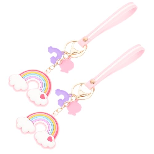 HONMEET 2stücke Regenbogen Schlüsselanhänger Mit Farbenfrohe Schlüsselringe Leichte Und Langlebige Schlüsselanhänger Für Taschen Rucksäcke Und Schlüsselbund von HONMEET