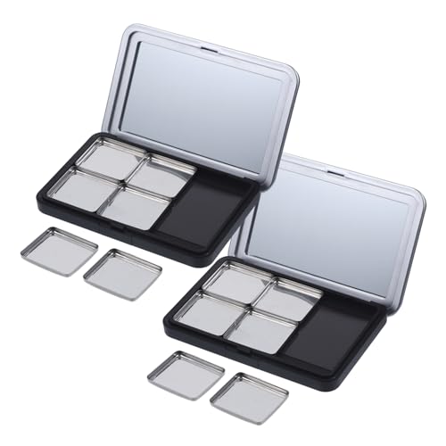 HONMEET 2sätze Leere Nachfüllbare Lidschatten-palette Lidschatten Pigment Tray Halter Container Für Diy Kosmetik Aufbewahrungsbox Organizer Lidschattenbox von HONMEET