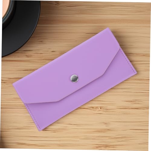 HONMEET 2 Sätze Wiederverwendbare PU Geldbörse Teilig mit Knopfverschluss Kompakter Geldhalter für Bargeld Budget Karten und Quittungen Vielseitige Portemonnaies in Violett und Türkis von HONMEET