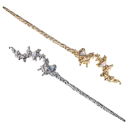 HONMEET Retro Haarstäbchen 2 Stücke mit Strass für Damen Haarschmuck für und Hochzeiten Vintage Haarnadeln aus Langlebiger Legierung für Viele Anlässe Geeignet von HONMEET