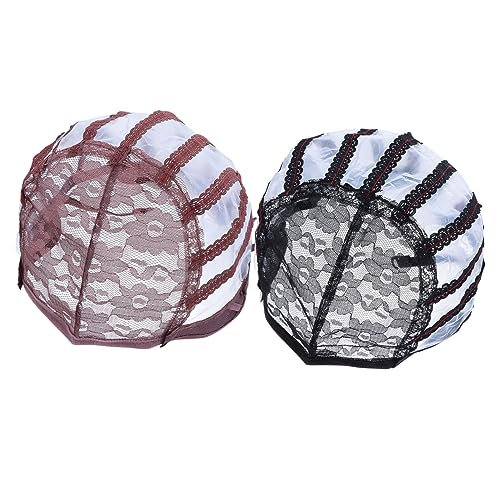 HONMEET 2 Stück Elastische Perücken-spitzennetzmütze Verstellbare Perückenkappe Für Frauen Weiches Netzperücken-friseurzubehör von HONMEET