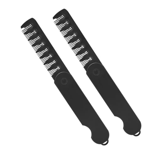 HONMEET 2 Stück Faltbarer Breitzinkiger Taschenkamm für Herren Damen Kompakter Tragbarer Reise Kamm zum Sanften Entwirren und Styling Leicht Platzsparend für Unterwegs und Zuhause von HONMEET