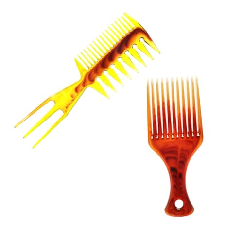 HONMEET 2stücke Herren Haarkamm Breiter Zahn Kamm Für Slicked-back Frisuren Professioneller Styling Kamm Antistatisch Und Hautmassage Für Salon Und Zuhause von HONMEET