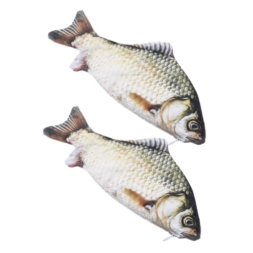 HONMEET 2 Stück Kreatives Fischförmiges Federmäppchen Lustiger Stiftehalter Realistisches Karpfen Design Tragbares Schreibwaren Etui für Schule Büro Jungen Mädchen von HONMEET